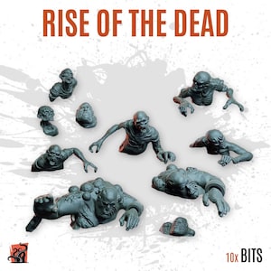 3D PRINTED Zombie Apocalypse Dead Coming Out of the Ground Cemetery Customize Base and Diorama with Scenery Bits for Miniature ZABAVKA