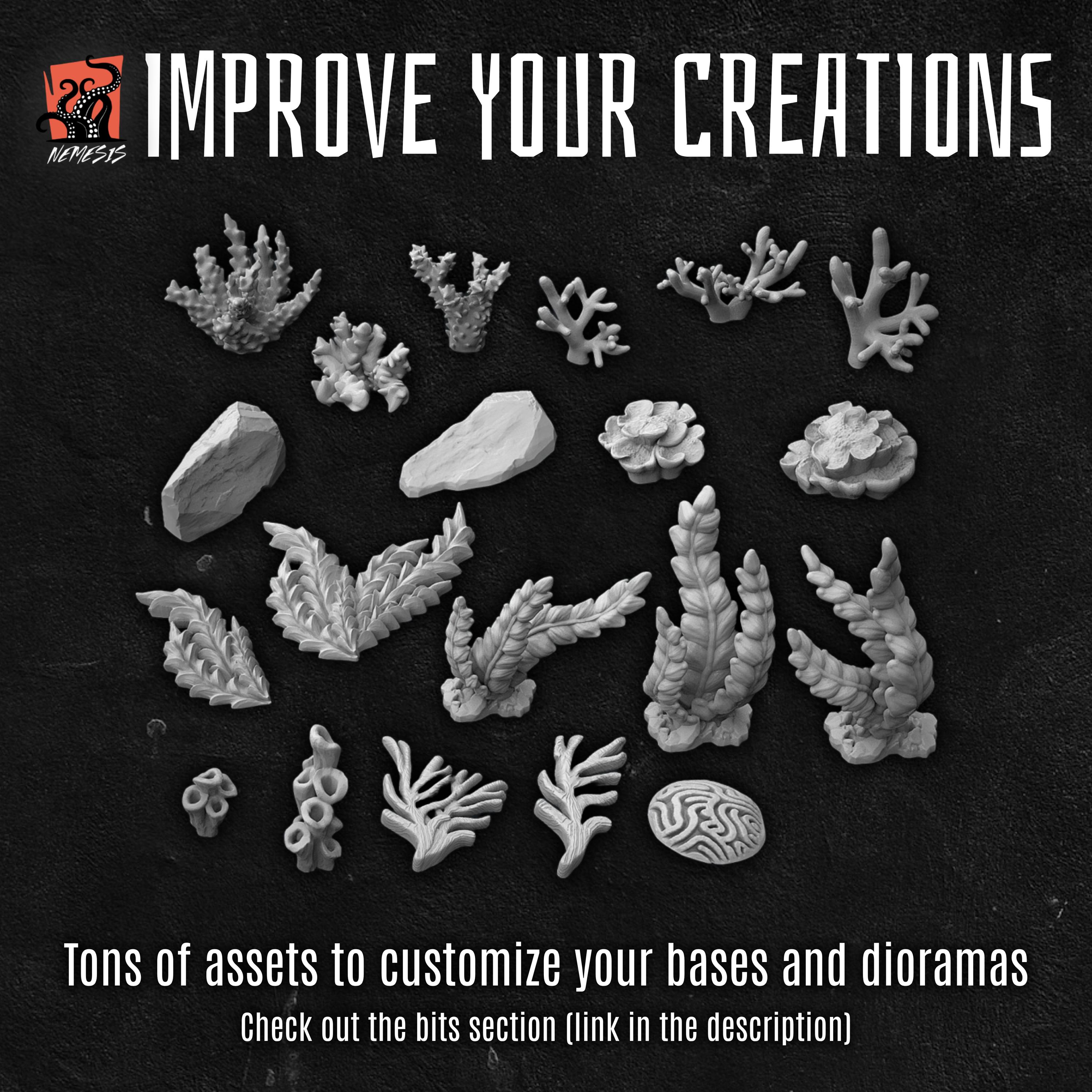 3D Printed Seabed Sunken Pirate Ship Wreck Treasures Ocean Custom Bases ...
