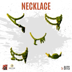 3D Printed Dragon Fang Necklace Space Soldier Holy Fire Flames Forge - Customize miniatures with exclusive GREYTIDE bits