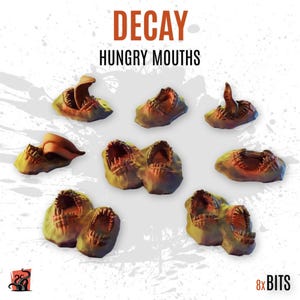 3D Printed Demonic Jaw Summoning Monstrous Mouth Plague - Custom Bases and Diorama with Bits and Details Scenery ZABAVKA