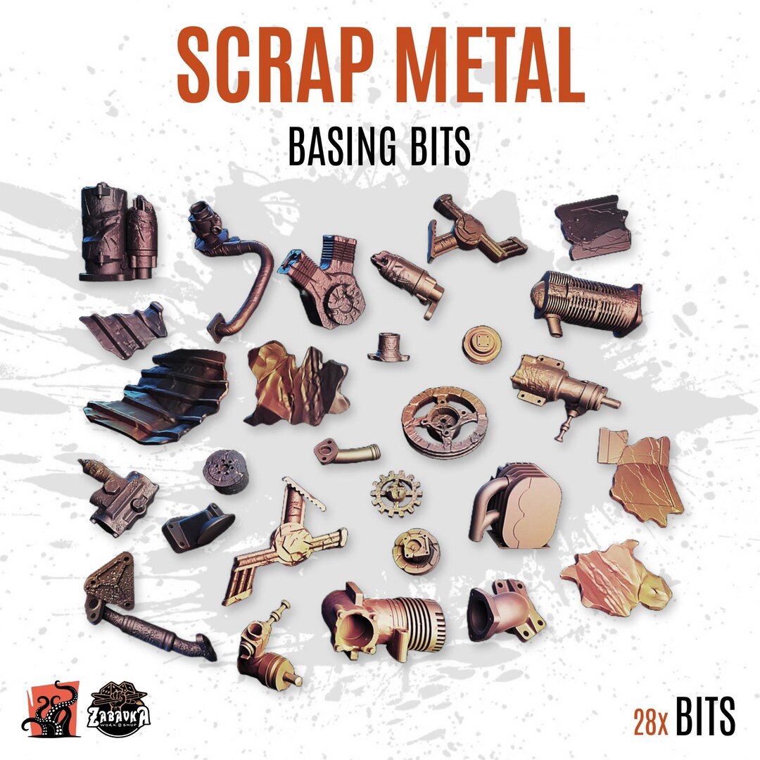 3D PRINTED Rusty Metal Scrap From Dumpster to Customize Base and ...