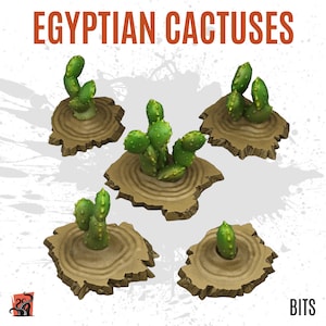 Piccola pianta di cactus stampata in 3D, deserto, natura selvaggia, fiore, sabbia - Pezzi per personalizzare basi, diorami, scenari e terreni per wargame