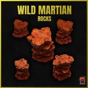 3D PRINTED Columnas roca piedra marciana terreno desierto salvaje - Bits personalizar peana, diorama, escenografía y terreno wargame