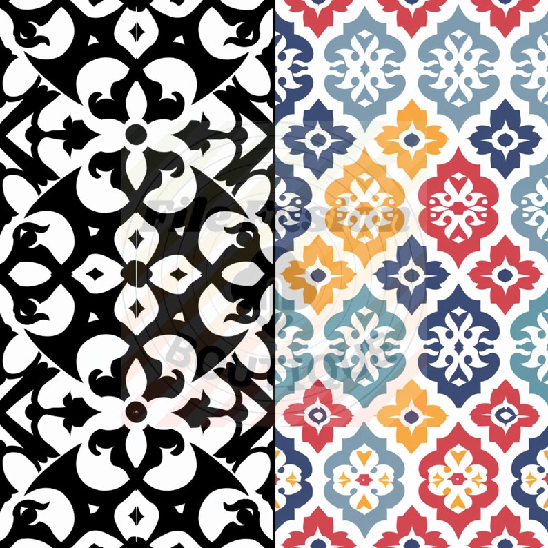 Arabesque Pattern Digital Paper, JPG, 12 Patterns, Arabesque Pattern ...