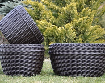 Flower and Plant Pot, Rattan Wicker, Unique Flower Pot, Plant Basket, Flower Pots,Flower Pot,Flower Gift,Rattan Flower Pot,Artificial Rattan