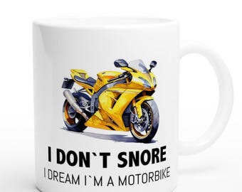 Personalized Motorbike Mug: Funny Biker Quote, Custom Name