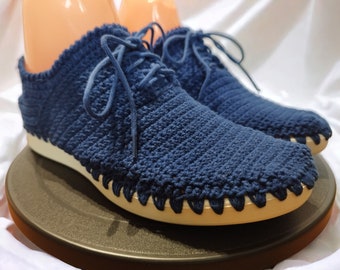 Zapatos de crochet hechos a mano para Mujer y Hombre, zapatillas de crochet, botas de moda de crochet, regalo de mujer de crochet