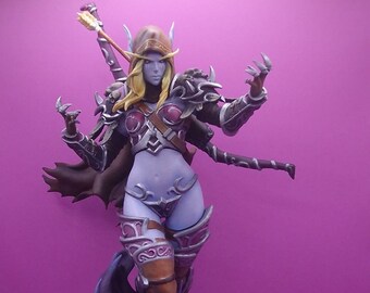 Fanmade Sylvanas Windrunner Model, WoW Inspired Sculpture, Handcrafted Collectible Figure