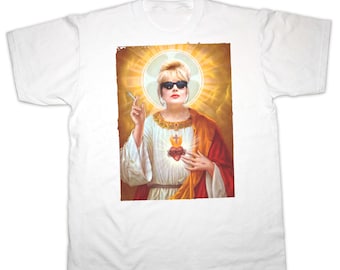 Patsy Ab Fab Goddess Print Unisex Crew Neck T Shirt
