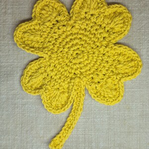 Crochet Shamrock Cotton Coaster or Doily Bamboo