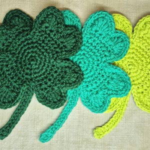 Crochet Shamrock Cotton Coaster or Doily image 14