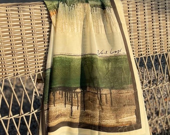 Silk scarf/ Bandana/ Scarf for women/ Silk scarf/ Bag scarf/ “Lezzeno” scarf. Made in Italy.