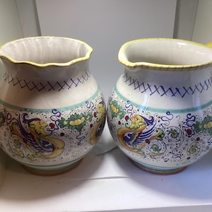 Vintage Deruta Keramik Vase & Krug