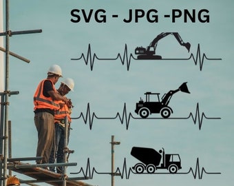 Plotter file | SVG file | Excavator driver | Truck driver | Craftsman | Png Jpg Svg | DIY | Gifts | T-shirt plotting