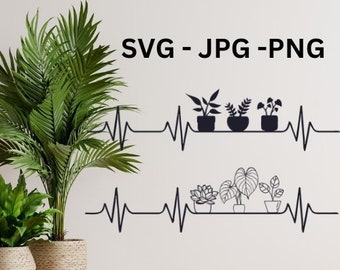 Plotter file | SVG file | Plantlover | Plants | T-shirt plants | Svg Png Jpg | DIY | T-shirt printing