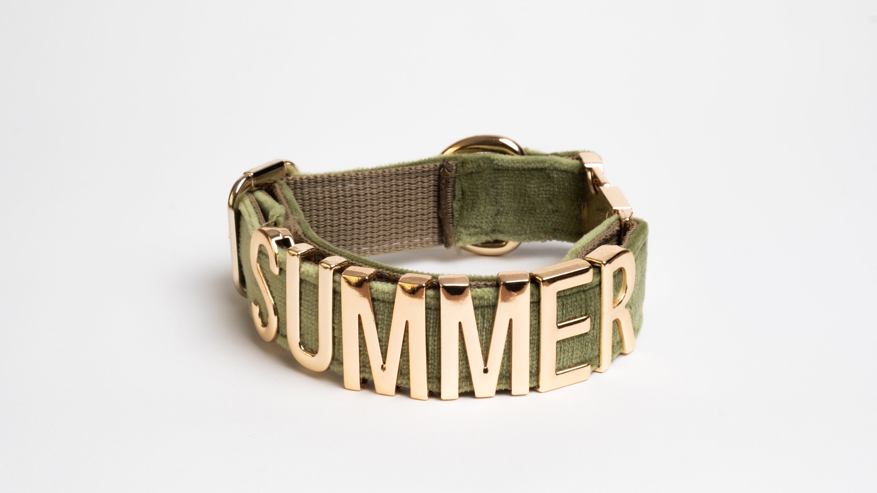 For Humans Custom Dog Collar Custom Embroidered Velvet Dog