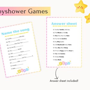 10x Giochi stampabili divertenti Babyshower / Previsioni per bambini di genere neutro / Carte da gioco / Pacchetto di giochi Baby Bingo / Modello stampabile / Faida familiare