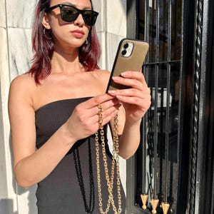 Gold Chain Phone Lanyard