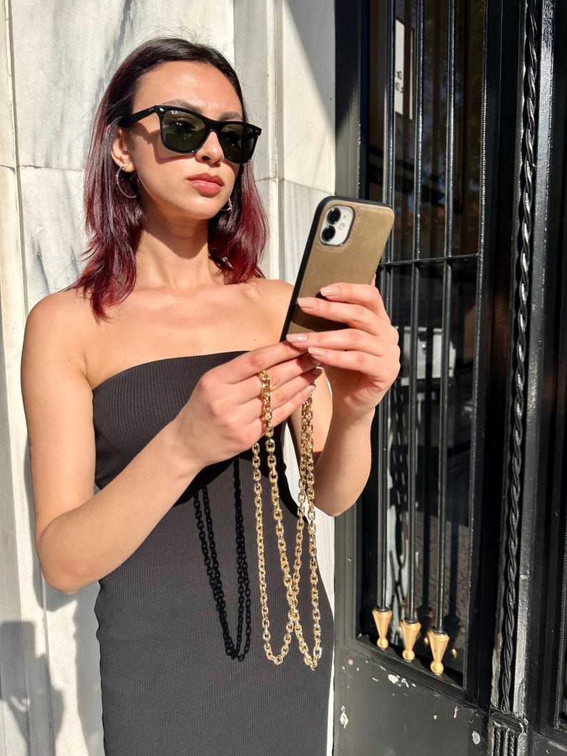 Gold Chain Phone Lanyard