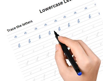 Modern Cursive Handwriting Font for Middle School, Teens , Adults | Educational Practice & Projects | Instant Digital Download