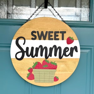 Sweet Summer Door Hanger- Summer Door Hanger-Summer Wreath-Summer Porch Decor-Front Door Decor-Welcome Sign-Summer Decor