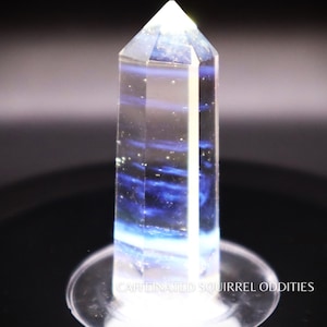 Blue Angel Feather Clear Quartz Gemstone Crystal