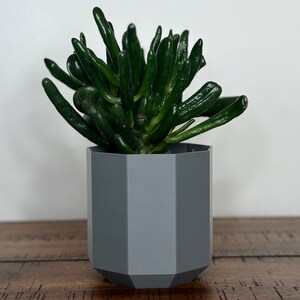 Modern 9-Sided Geometric Pot | Minimalist Indoor Planter | Contemporary Flower Pot | Home Decor Gift | Office Desk Decor | Modern Plant Pot