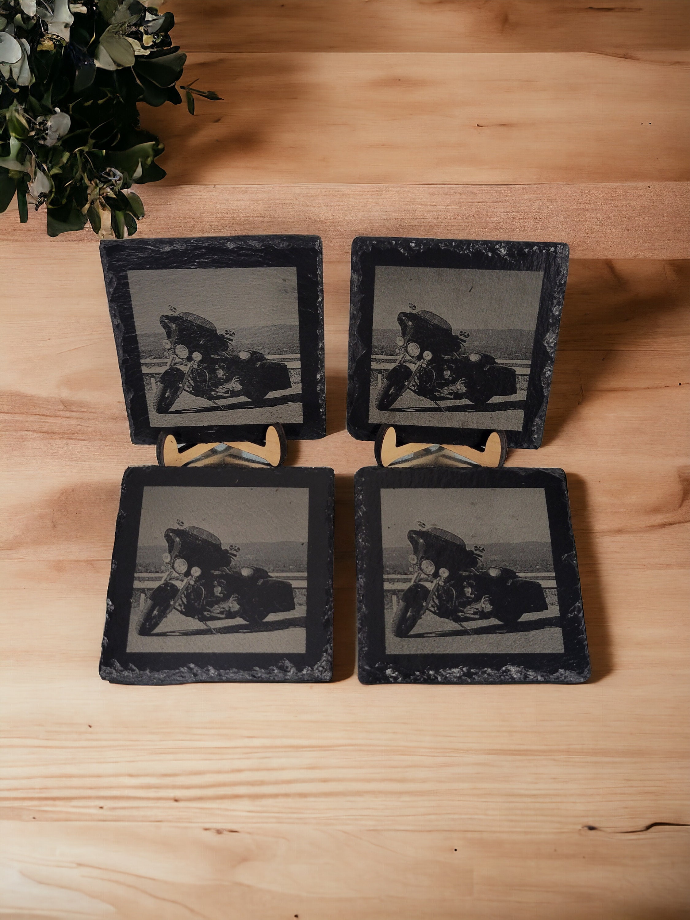 Custom Laser Engraved Slate Coasters: Personalized Photo