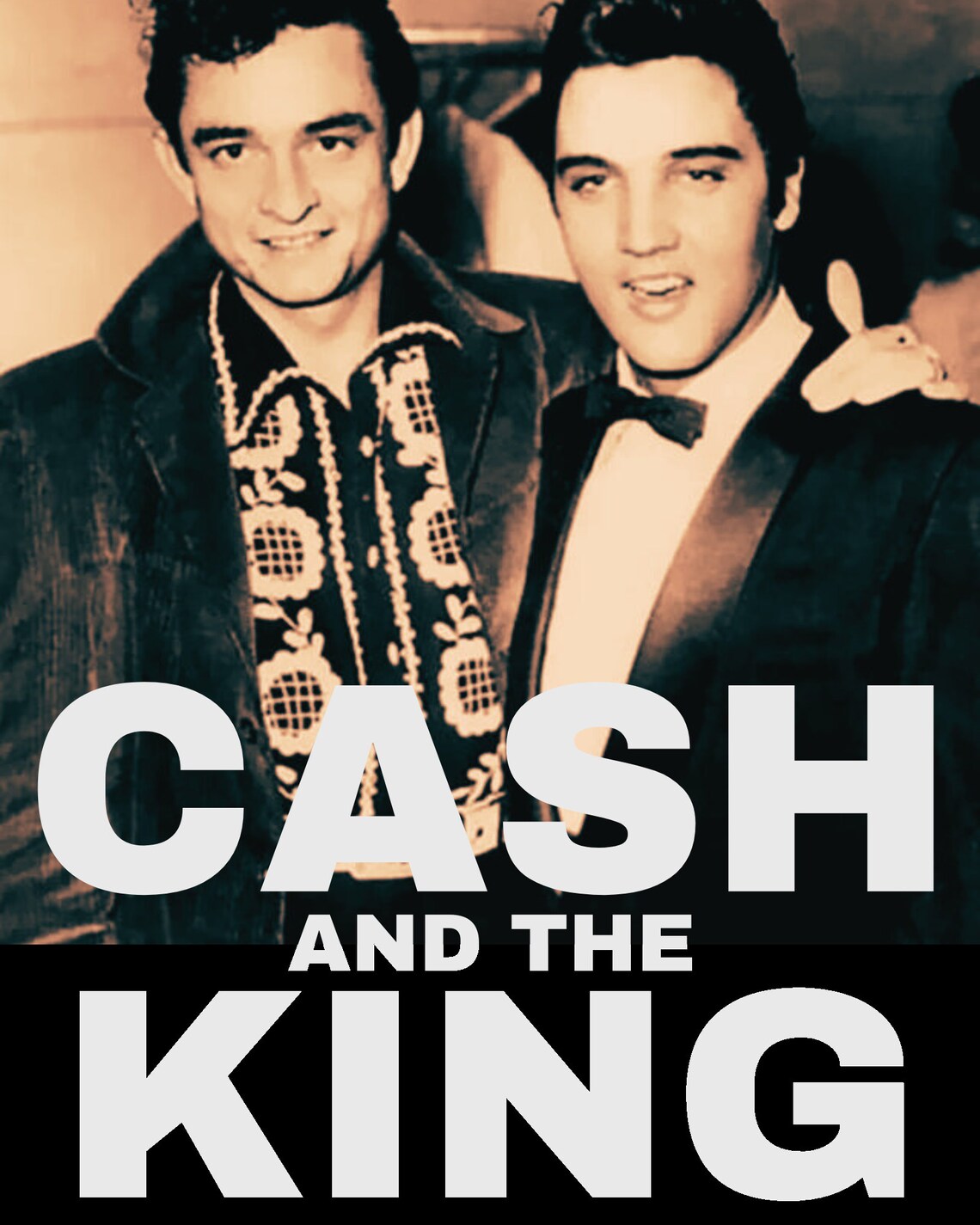 T-Shirt Vintage Johnny Cash & Elvis Presley - Taille S à 5XL - Coton, Neuf Avec Étiquettes