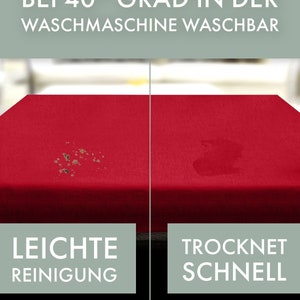 Hochwertige Tischdecke aus 100% Leinen in 7 Größen Uni Rot Bild 5