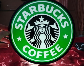 スターバックスコーヒーをモチーフにしたライトボックスLEDランプ
