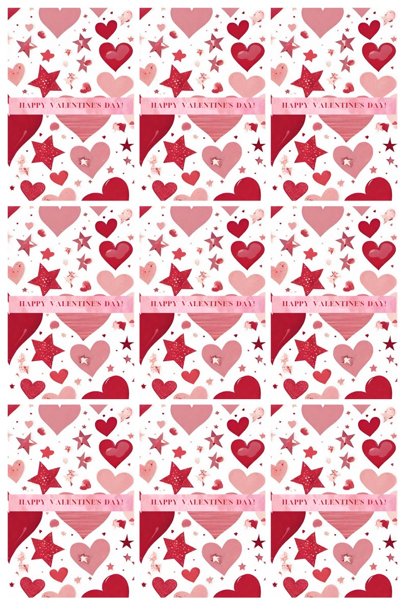 Cute Valentine's Cards for Kids 10 Unique Printable Pages, Digital File ...