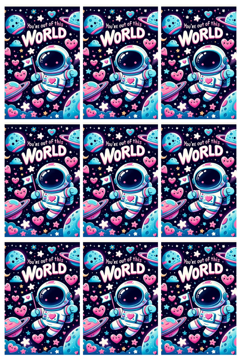 Cute Valentine's Cards for Kids 10 Unique Printable Pages, Digital File ...