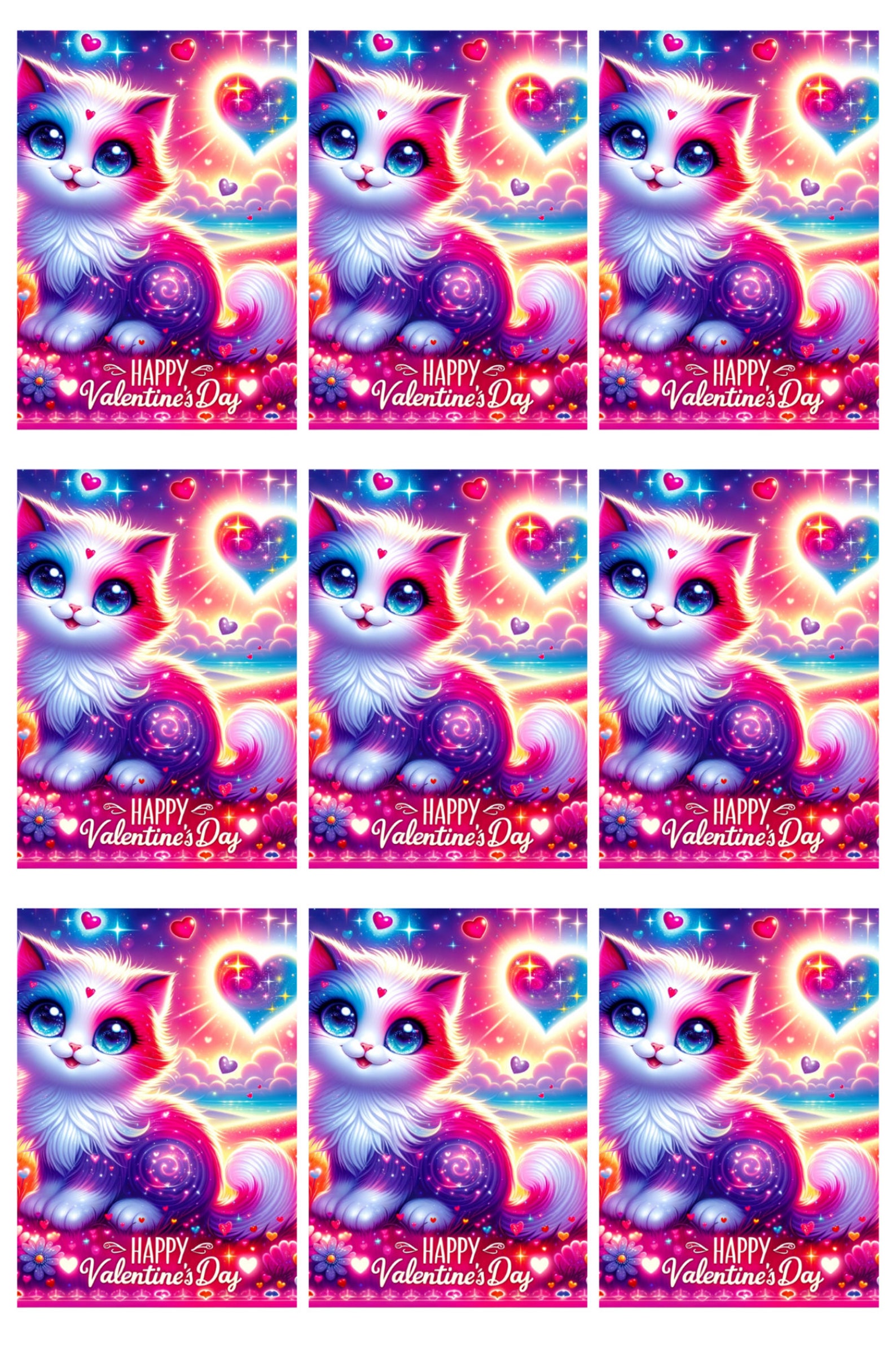 Cute Valentine's Cards for Kids 10 Unique Printable Pages, Digital File ...