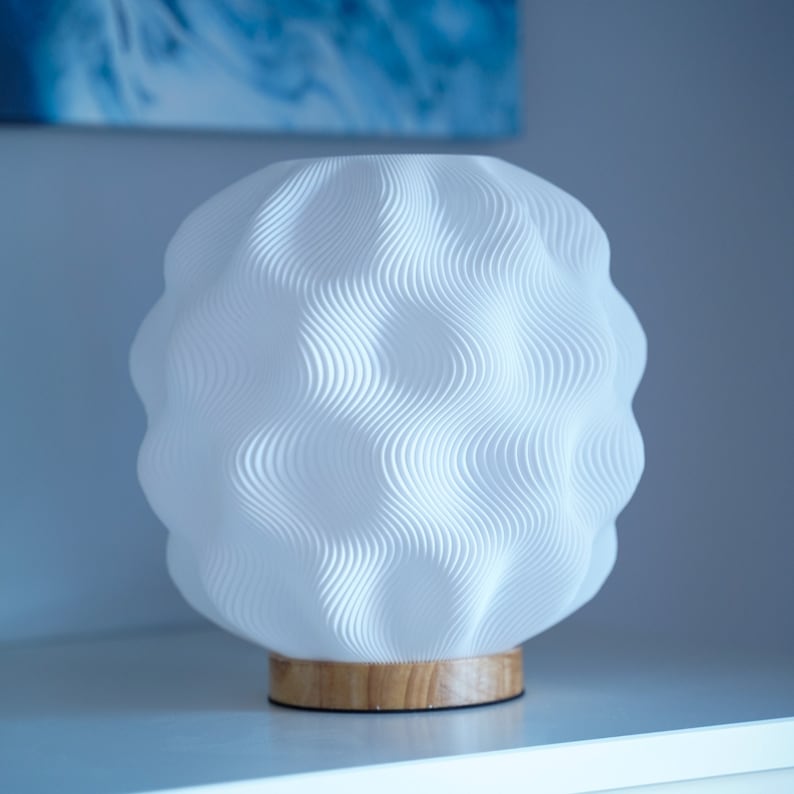 Moderne Tischlampe, Nachttischlampe für ästhetische Wohnkultur, Nachhaltige Schranklampe, Lampe für das Büro Nuno Bild 4