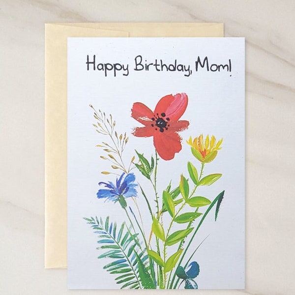 Picture Perfect, Mom - Birthday Greeting Card for Mom, 5x7 inches, Beige Envelope