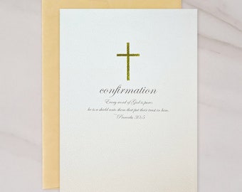 Confirmation Day, Greeting Card for Confirmation, 5x7 in. Gold Envelope