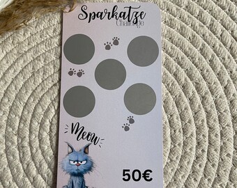 Rubbel-Sparchallenge für Katzenliebhaber | Passend für A6 Budget Binder