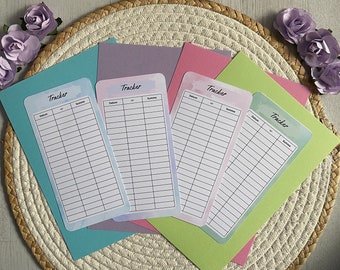 Budget Tracker A6 für Cash-Stuffing | Für Budget Binder geeigenet | Pastell Farben | Deutsch