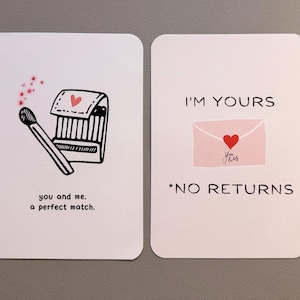 2 Valentinstag Postkarten – Romantische Grußkarten mit abgerundeten Ecken – Hochwertiger Druck auf 250g Papier – Liebevolle Geschenkidee