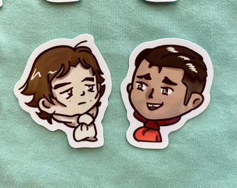 Jayvik and VikJayce 1.5” Mini Chibi Head Stickers