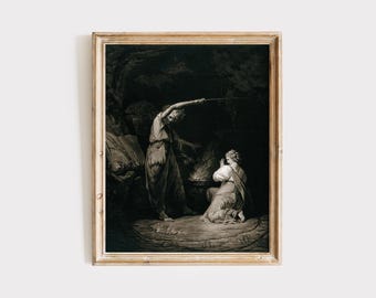 Witch Spell Print | Dark Gothic Occult Art | Halloween Decor (Digital Download)