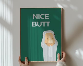 Silly Goose Bathroom Art Poster | Toilet Paper Wall Decor | Kids  Decor | Dark Green Nursery Art | Funny Goose Print | Toilet Art Print