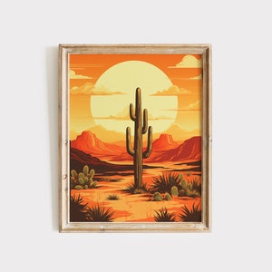 Saguaro-Kaktus-Druck, mexikanischer Kaktus-Druck, Mexiko-Naturlandschaft, Mittlerer Westen-Druck, Saguaro-Kaktus-Wüsten-Wand-Dekor, Kaktus, Kaktus-Dekor