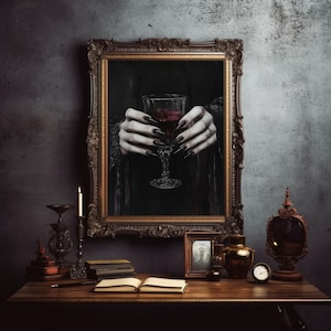 Vampire Decor, Nosferatu Print, Gothic Mural, Dracula, Haunted Art, Creepy Horror Art, Vampire Aesthetic, Digital Bestseller Halloween Gift