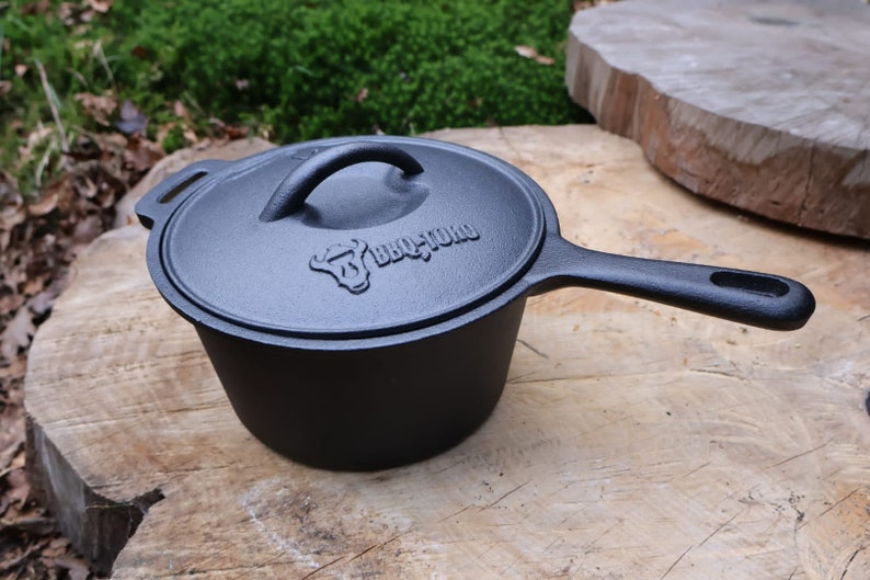 Cast Iron Sauce Pan & Fireproof Glove Etsy