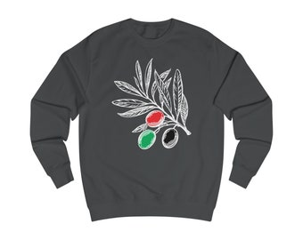 Olive Grove Harmony - Unisex Sweatshirt - G - Embodying Palestinian Strength and Solidarity with Gaza.