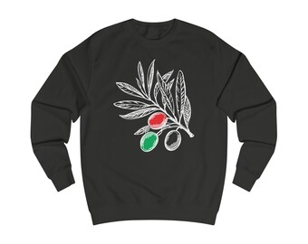 Olive Grove Harmony - Unisex Sweatshirt - W - Embodying Palestinian Strength and Solidarity with Gaza.