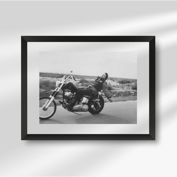 HELLS ANGELS BIKER, Photography Prints, Wall Art, Gifts for Him, Gifts for Her, Man Cave Decor, Black and White Poster, Museum Quality Print