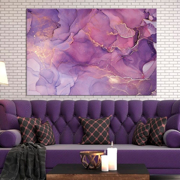 Modern Purple Art - Etsy